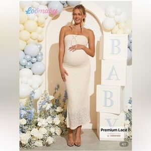 Loomaby Cream Lace Maternity Dress-BRAND NEW